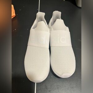 ADIDAS Men's 'Lite Racer Adapt' Running Sneakers White Size 10 Slip-On —No Laces